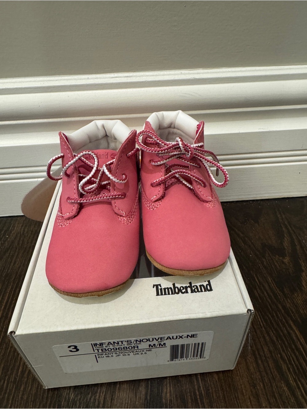 (New) Timberland Pink Toddler Lace-Up Boots